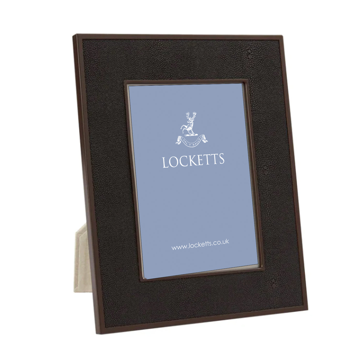 Anthracite Faux Shagreen Bronze Photo Frame