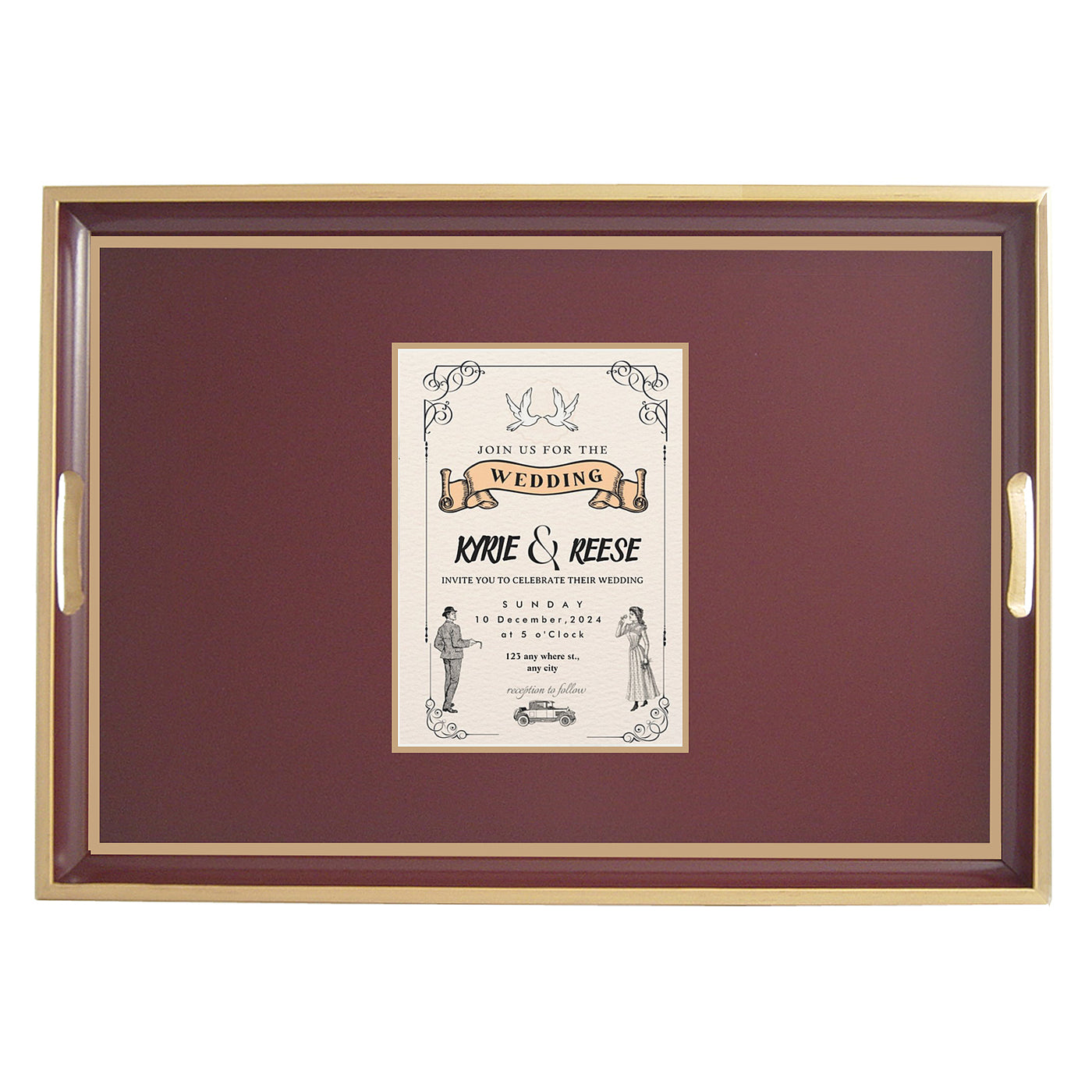 Large Wedding Invitation Tray