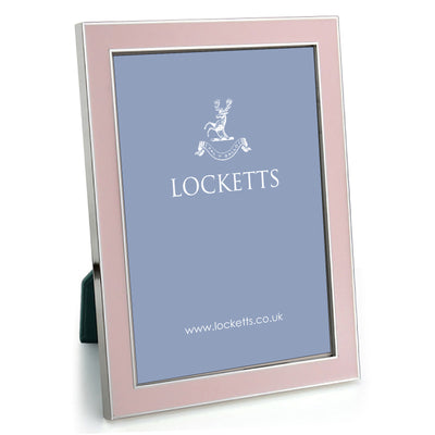 Light Pink Enamel Silver Frame