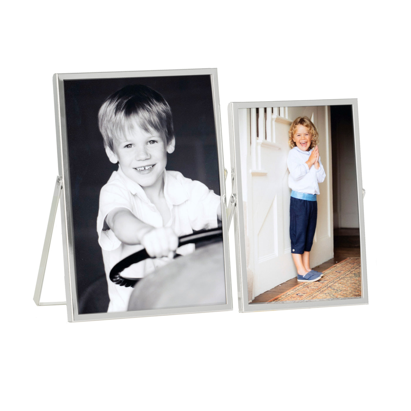 Silver Stand Portrait Photo Frame