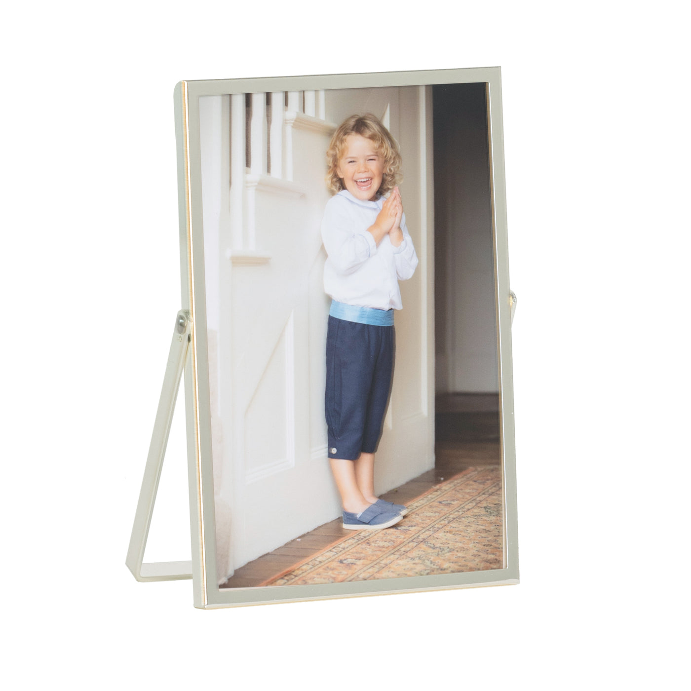 Silver Stand Portrait Photo Frame