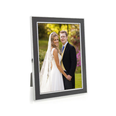 Taupe Thin Contemporary Enamel Photo Frame